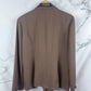 Blazer vintage marrón con detalles negros